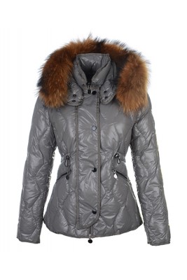 Moncler Lontre Fashion For Women Down Jacket Gray