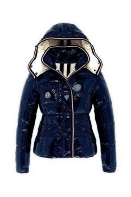 Moncler Quincy Classic Down Jackets For Women Button Blue