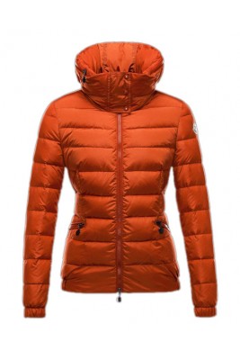 Moncler Sanglier Popular Jackets Womens Zip Collar Orange