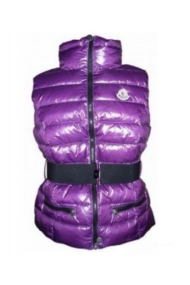 Moncler Classic Down Vest Sleeveless Women Zip Purple