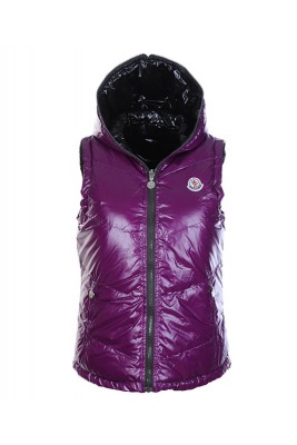 Moncler Womens Sleeveless Vests Double-Sided Violet