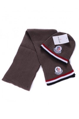 Moncler Scarf & Caps Pure Cotton Coffee