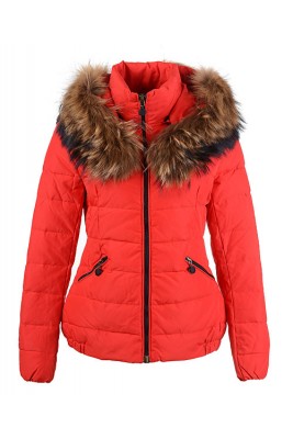 2016 Moncler Jackets For Women Detachable Cap Red