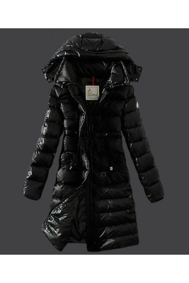 2016 Moncler Winter Down Coat Women Hooded Slim Black