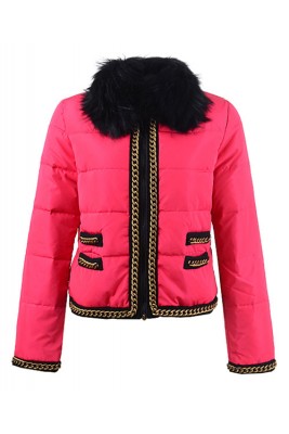 2016 Moncler Bergenie Jackets Womens Fur Collar Rose