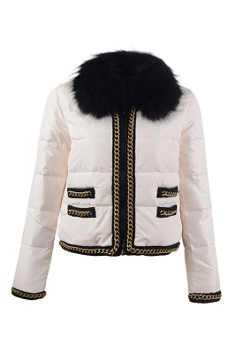 2016 Moncler Bergenie Jackets Womens Fur Collar White