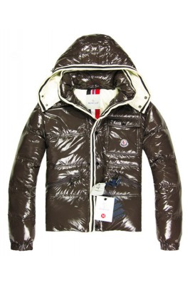 Moncler Branson Classic Men Down Jackets With Hat Coffee