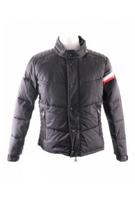 Moncler Chamonix Down Jacket Men Buttons Dark Blue Short