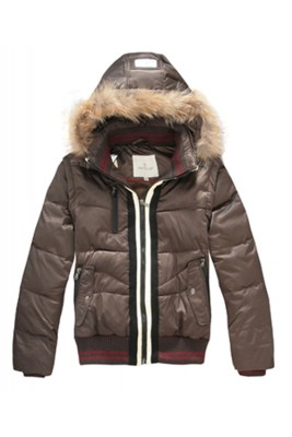 Moncler Designer Mens Down Jackets With Rabbit Hat Coffee
