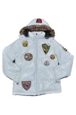 Moncler Multiple Logo Men And Women Down Jacket Hooded White