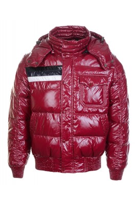 Moncler Winter Classic Men Jackets Fabric Smooth Shiny Red