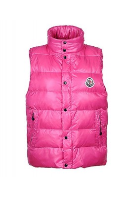 Moncler Unisex Down Vests Single-Breasted Pink