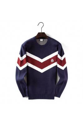 2018 Moncler Sweater For Men 162538 Black White Dark Blue White Gray White