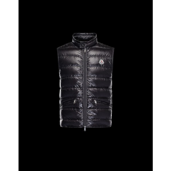 2017 New Style Moncler Unisex Down Vests Zip Black