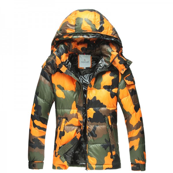 2017 New Style Moncler Cesar Down Mens Green Jackets Camouflage