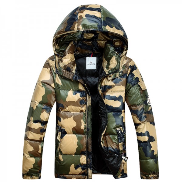 2017 New Style Moncler Mens Down Jackets Zip Camouflage