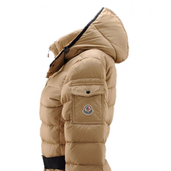 Moncler Bea Euramerican Style Women Jackets Zip Belt Khaki