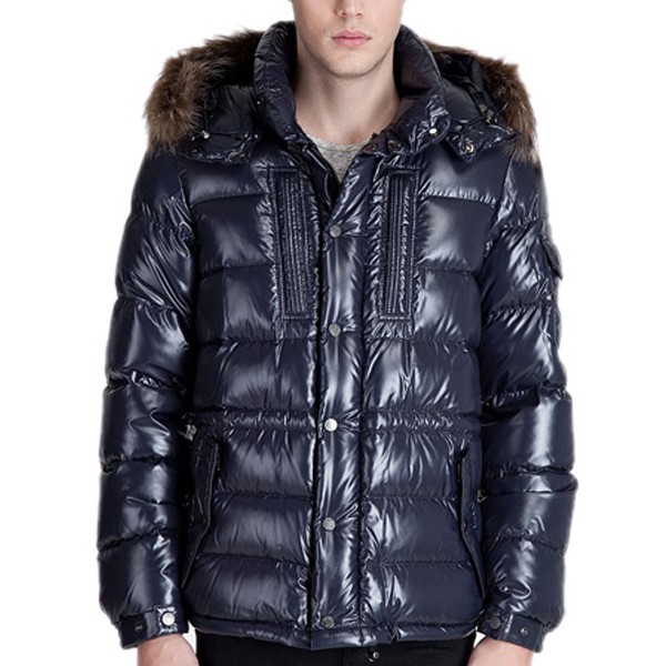 Moncler Rod Coat Down Men Navy Blue