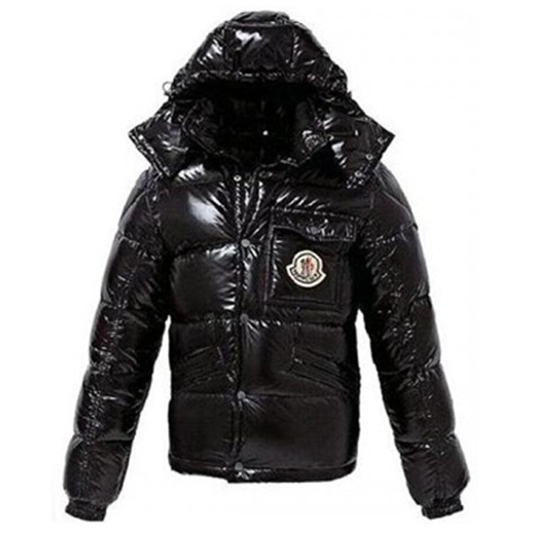 Moncler Classic Mens Down Jackets Smooth Shiny Fabric Black