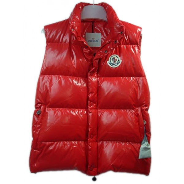 Moncler Men Vest Sleeveless - Quilted Warmer Body Red