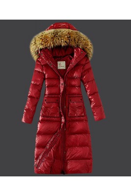 2016 Moncler Down Coat Featured Women Slim Windproof Red